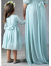 Chiffon Tea Length Formal Simple Flower Girl Dress